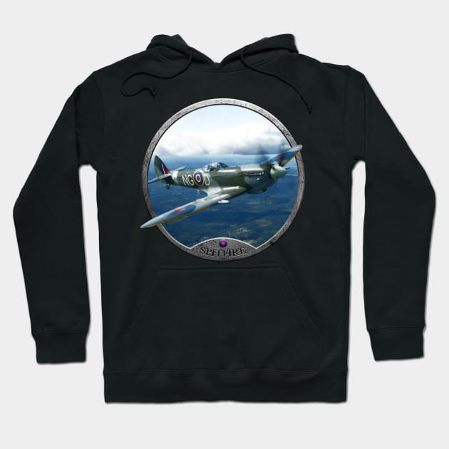 Spitfire Aircraft Hoodie by CoolCarVideos